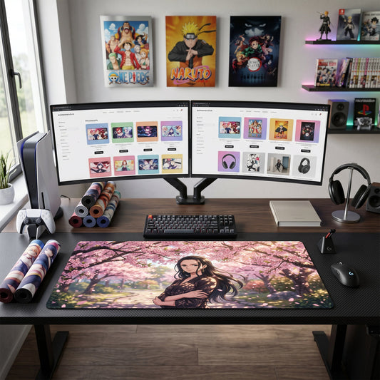 Robin anime mouse pad XL gaming desk mat Standing Confidently Elegant Nature