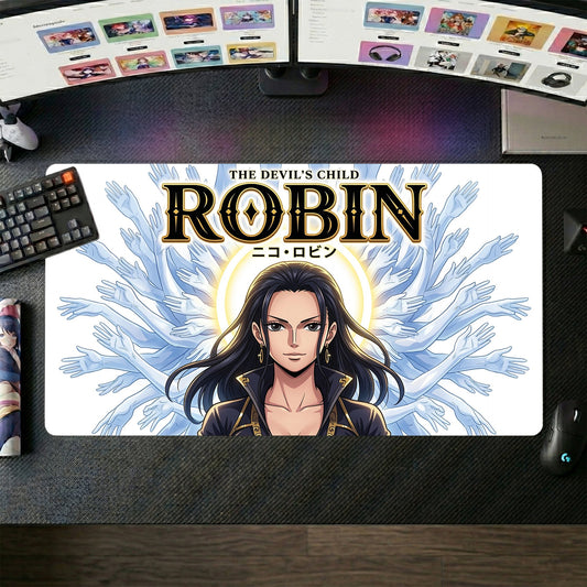 Robin anime mouse pad XL gaming desk mat Standing Confidently Gothic Dramatic