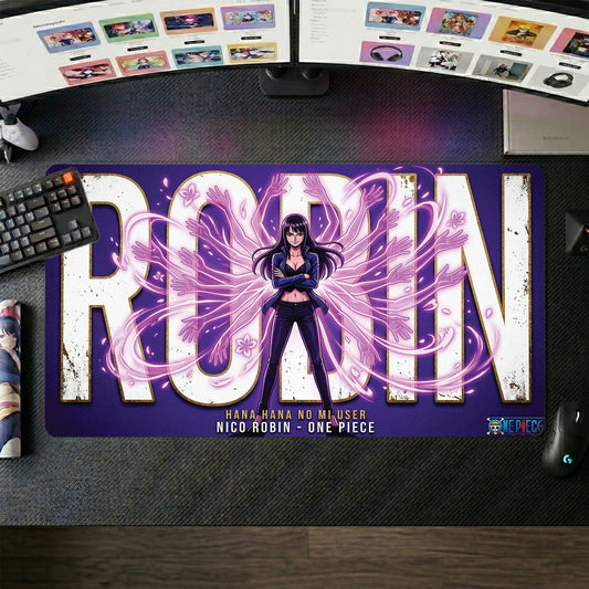 Robin anime mouse pad XL gaming desk mat Standing Confidently Gothic Fantasy