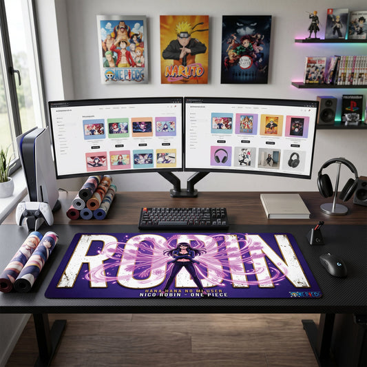 Robin anime mouse pad XL gaming desk mat Standing Confidently Gothic Fantasy