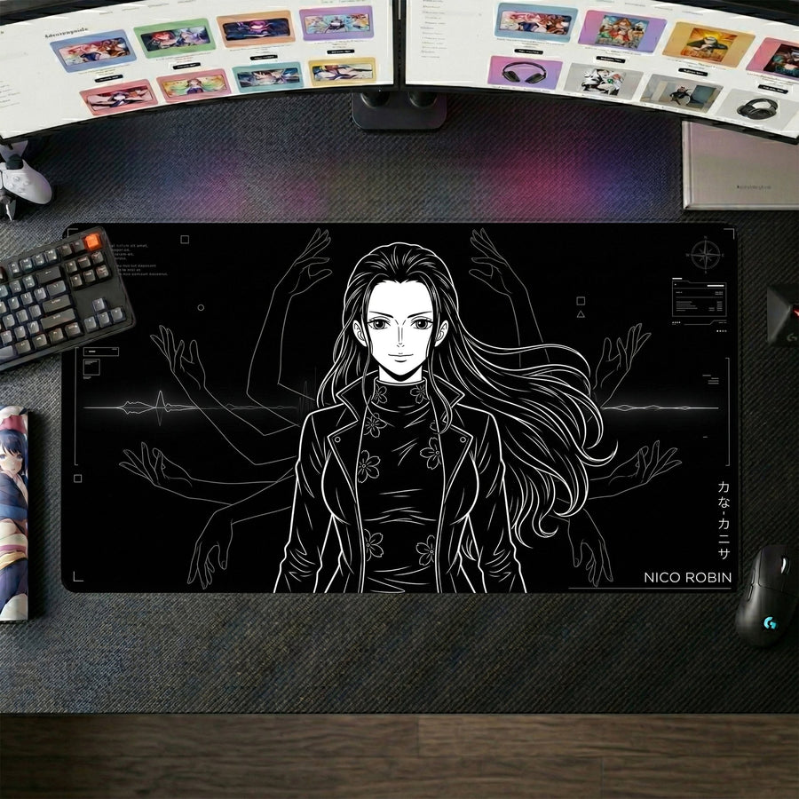 Robin anime mouse pad XL gaming desk mat Standing Confidently Gothic Future