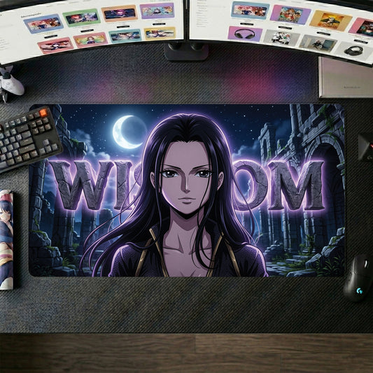 Robin anime mouse pad XL gaming desk mat Standing Confidently Mysterious Dark