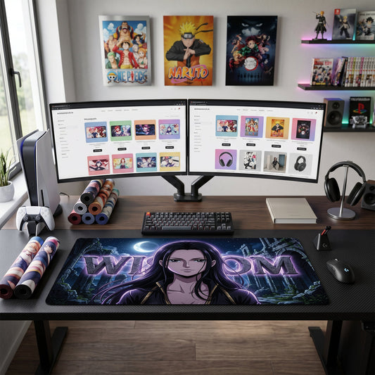 Robin anime mouse pad XL gaming desk mat Standing Confidently Mysterious Dark