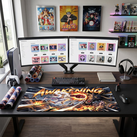 Sanji anime mouse pad XL gaming desk mat Awakening Flame Fist