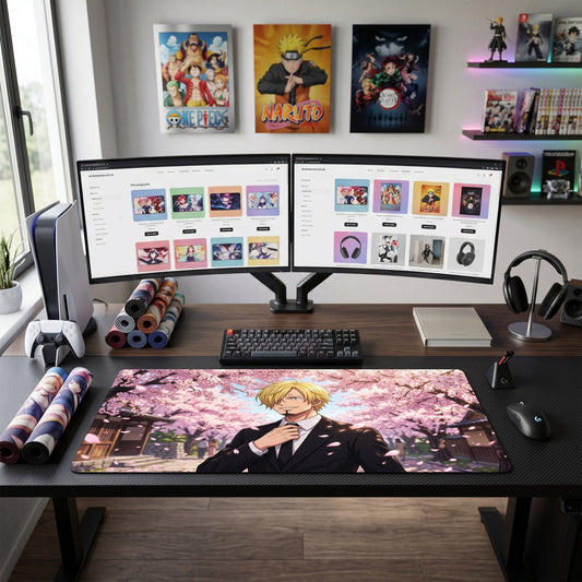 Sanji anime mouse pad XL gaming desk mat Adjusting Tie Elegant Chic