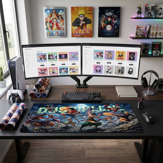 Sanji anime mouse pad XL gaming desk mat Fighting Stance Dark Fantasy