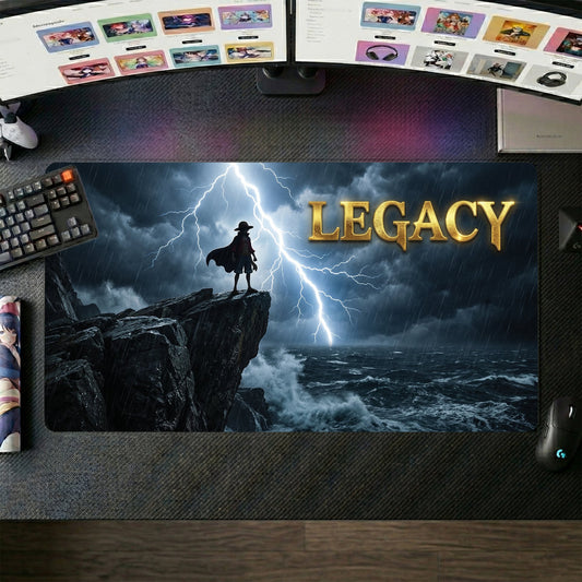 Sanji anime mouse pad XL gaming desk mat Standing On Cliff Dramatic Dark