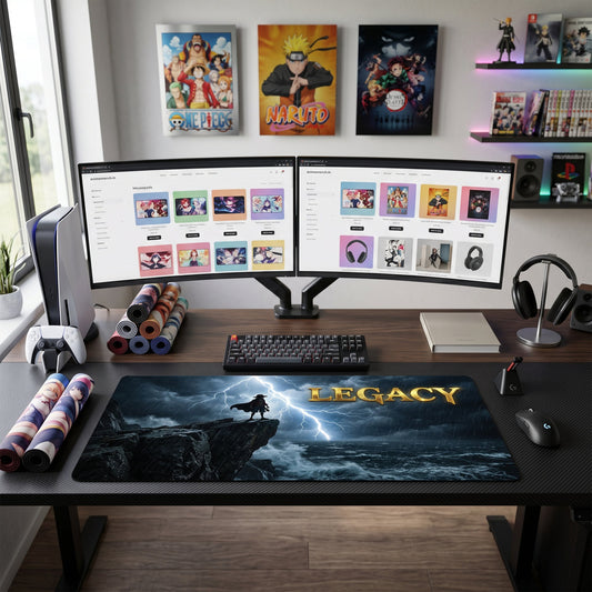 Sanji anime mouse pad XL gaming desk mat Standing On Cliff Dramatic Dark