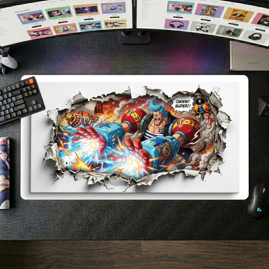 Sanji anime mouse pad XL gaming desk mat Super Power Punch
