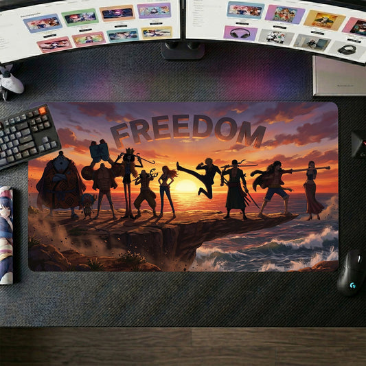 Straw Hats anime mouse pad XL gaming desk mat Group Pose Dramatic Vibrant