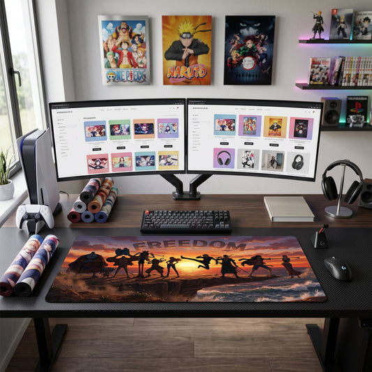 Straw Hats anime mouse pad XL gaming desk mat Group Pose Dramatic Vibrant