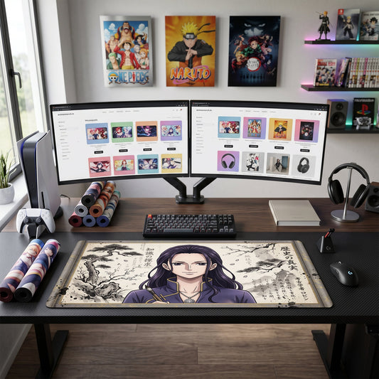 Straw Hats anime mouse pad XL gaming desk mat Steampunk Pose Dark Vintage