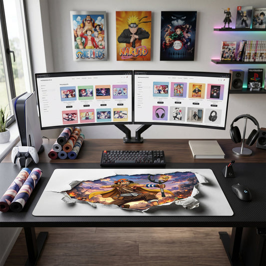 Usopp anime mouse pad XL gaming desk mat Firing Bow Dark Action
