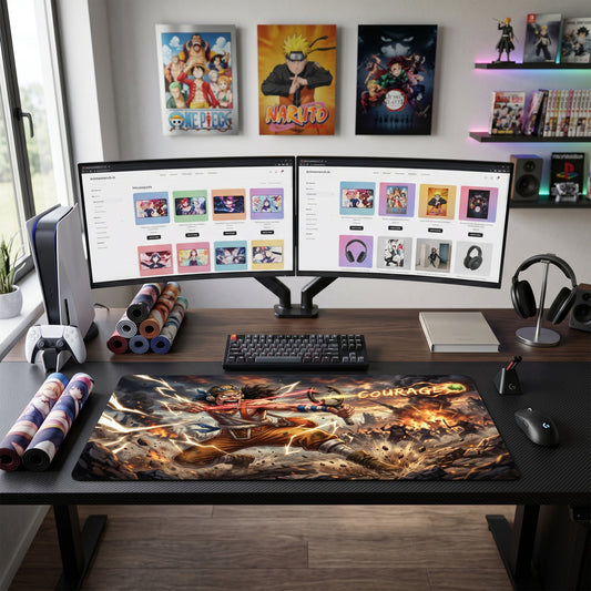 Usopp anime mouse pad XL gaming desk mat Firing Energy Blast Dark Fantasy