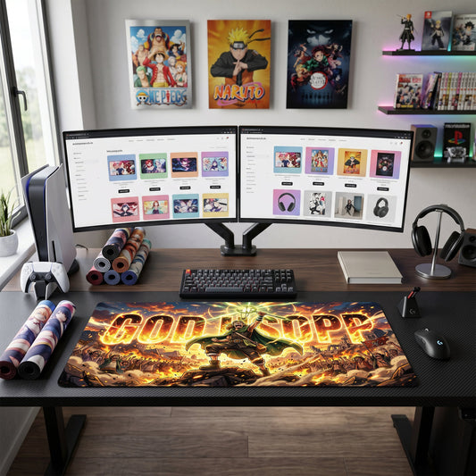 Usopp anime mouse pad XL gaming desk mat Heroic Pose Dark Fantasy