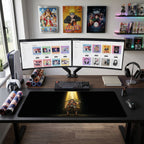 Usopp anime mouse pad XL gaming desk mat Standing Confident Dark Dramatic
