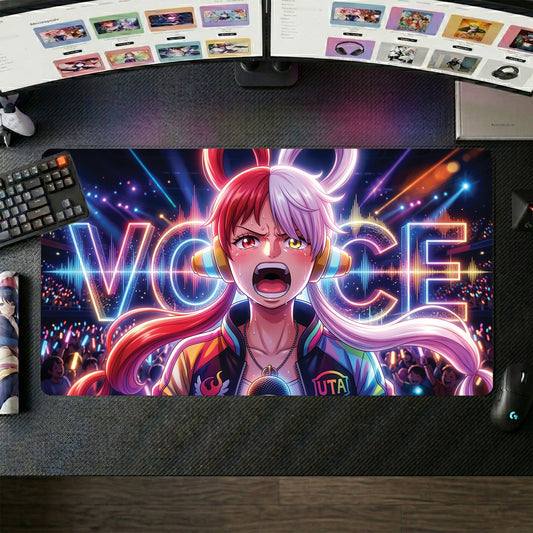 Uta anime mouse pad XL gaming desk mat Neon Vocal Power