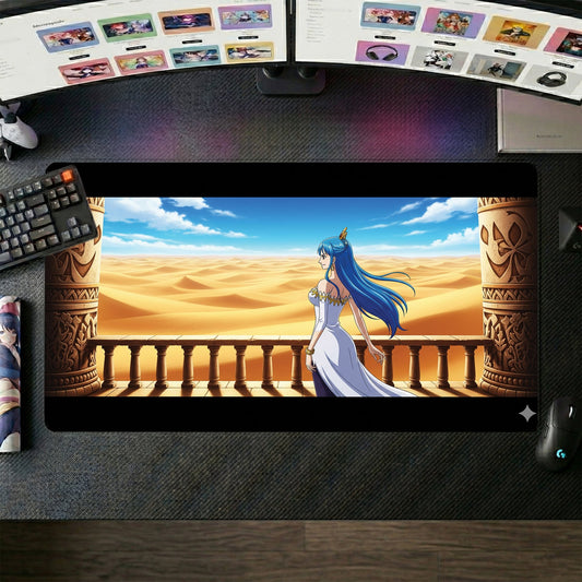 Viola anime mouse pad XL gaming desk mat Desert Dunes Royal Aesthetic