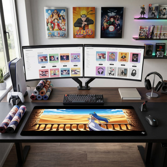 Viola anime mouse pad XL gaming desk mat Desert Dunes Royal Aesthetic