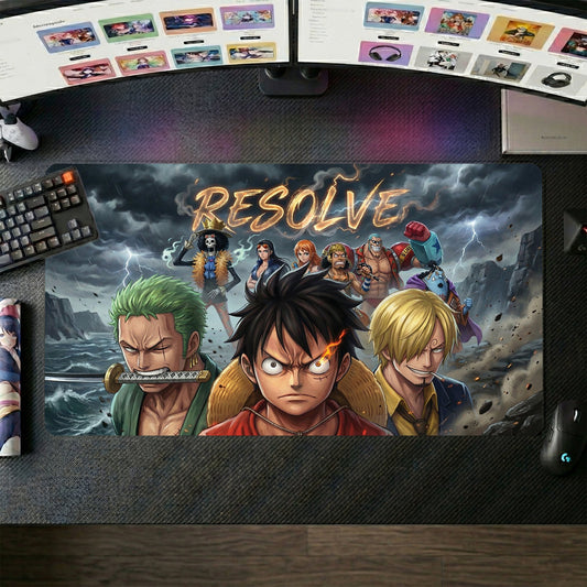Zoro anime mouse pad XL gaming desk mat Focused Stance Dark Intense